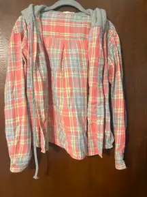 Cropped Hooded Flannel