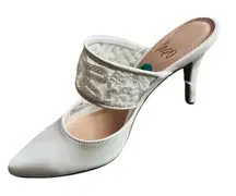Impo White Heels with Lace Strap 7.5