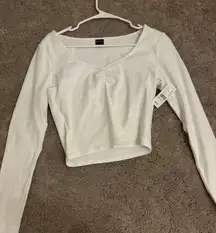 White Long Sleeve Top