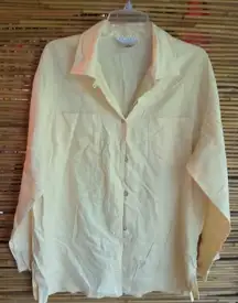 Uniform Lightest Lemon Linen Shirt Sz L