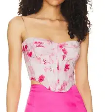 Bardot x Revolve Elsie Pink Floral Corset Top Size S/4 NWT