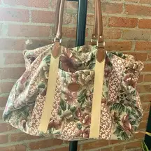 Gitano Vintage Floral Canvas Large Duffle Bag