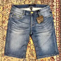 NWT Baccini Dark Denim Wash Shorts