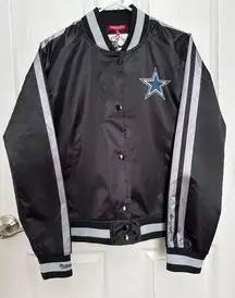 NWT NFL Mitchell & Ness Throwback Dallas cowboys satin varsity jacket black M