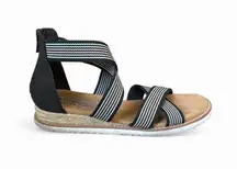 Bobs from Skechers‎ women’s black memory foam wedge sandals size 9