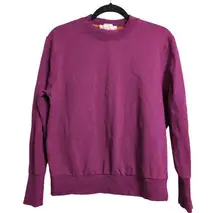 Icebreaker Purple Long Sleeve Crew Neck 200 Merino Cotton Wool Sweatshirt Size M