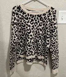 Yet Again- Leopard Print Crewneck Sweater size medium