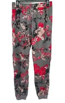 SOHO New York & Company Women’s Floral Drawstring Casual Tapered Jogger Pants XS