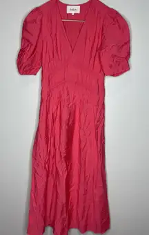 Ba&sh Linda Midi Dress in Jelly Pink‎ Sz 0