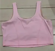 Liaison The Label Cropped Vital Tank Women’s Medium Soft Pink Removable Cups
