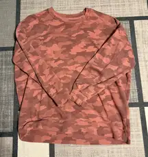 Lululemon Red Camo Perfectly Oversized Crewneck Sweatshirt