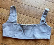 Matte Frame Gray Sports Bra Crop Top Lounge XS