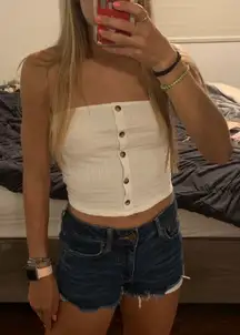American Eagle White Tube Top Size Small