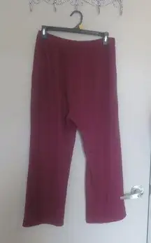 Victoria's Secret thermal sleep pant pj pajama pants in purple burgundy size small.