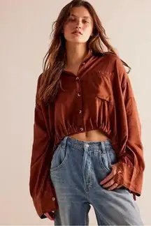 Free People Oversized Silky Western Beachy Boho
Cinch It Up Neutral Button Top