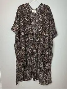 MIA JOY JOYFOLIE Leopard Print Kimono One Size