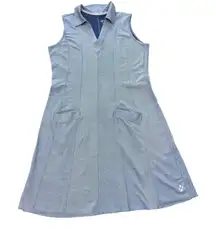 Jofit Mini Tank Dress‎ Fit & Flare Women's Light Blue Large