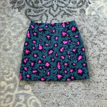 Kate Spade Saturday Pop Art Explosion Mini Skirt Green Hot Pink 00