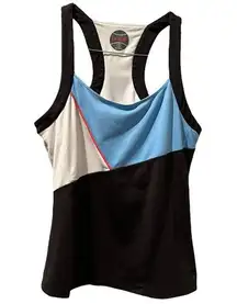 Bollé Athletic workout tennis Tank Top Black/blue/white- Size S