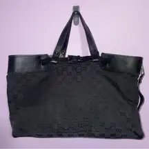 Gucci Weekender Tote Bag GG Canvas Monogram Top Handle Large Purse