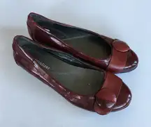 Naturalizer "Hasten" Red Leather Flat Shoes Slip On‎ Womens Size 6M
