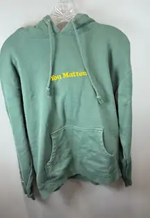 You Matter Unisex Green‎ Hoodie Size Medium