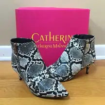 Catherine Malandrino Jane Snake Kitten Heel Bootie