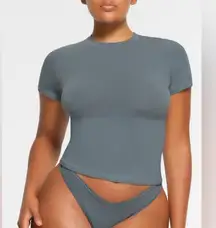 Skims Cotton Jersey T-Shirt - Kyanite