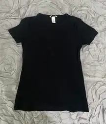 H&M H And M Basic Black Tee