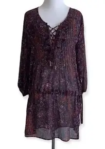 4/$20 Banjara‎ medium paisley tunic blouse