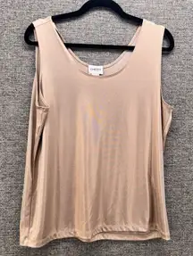 Chicos Womens Tank Top XL or 3 Metallic Gold Knit‎ Holiday Christmas Party