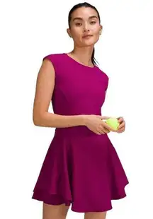 LULULEMON Womens Everlux Mesh-Back Tennis Dress Magenta Purple 4 ($138)