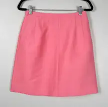 J Crew Women's A Line‎ Wool Silk Blended Skirt Pink Sz 6 NWT