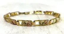 10K tri-colored BLACK HILLS GOLD gold estate, vintage bracelet