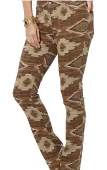 Lauren Ralph Lauren Jeans Co Brown Southwest‎ Print Aztec Pants Size 8