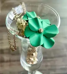 Mini Mystery Jewelry Jar! Golden Green Glam! All Wearable, No Junk!!