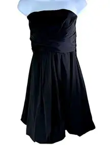 White House Black Market Strapless Black Dress Size 8