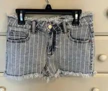 Cello Stripped Jean Shorts