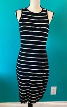 Cache black and white long dress in size medium