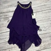 NWT SLNY purple chiffon dress size 18w