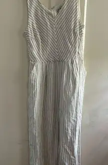 Rachel Zoe White and Black Striped Jumpsuit