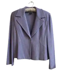 St John Collection Santana Knit Jacket Women 14 Lavender Wool Rayon Blazer USA
