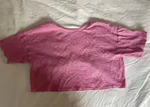Waffle Pink Cropped Tee
