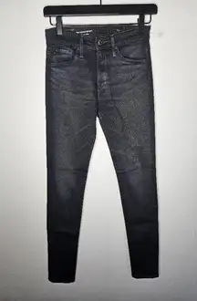 AG Adriano Goldschmied  The Farrah Skinny  High Rise Skinny Jeans in Washed Black