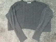 Knit Grey Cropped Sweater 