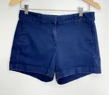 J. Crew Shorts Womens 2 Navy Blue‎ Chino With Pockets