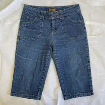 🌞 VTG Y2K St. John’s Bay Denim Bermuda Shorts Blue Jeans Capri Size 8P Petite