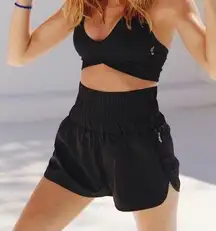 FP Movement Black Athletic Shorts with Dolphin Hem