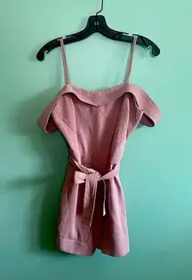 Greylin Ellie Blush Pink Off the Shoulder Romper