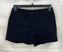 EUC Ann Taylor LOFT women's black 4" short khaki chino cotton‎ shorts summer 0